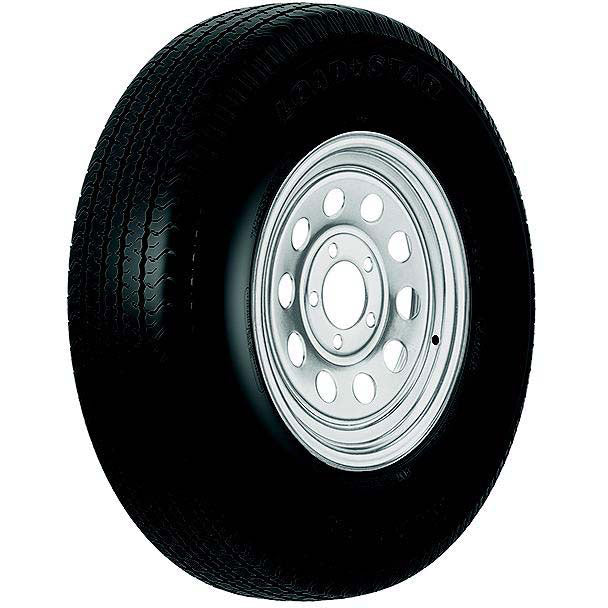 13" ST Radial Tire & Wheel Assembly, ST185/80R13 C/5-Hole Modular Silver