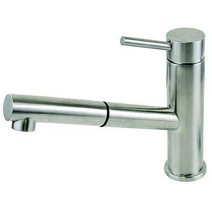 Scandvik 74122 Nordic Pull-Out Galley Mixer, Brushed Stainless Steel