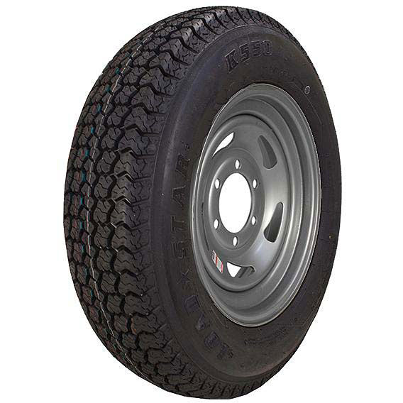 Loadstar Bias Tire and Wheel (Rim) Assembly ST215/75D-14 5 Hole C Ply