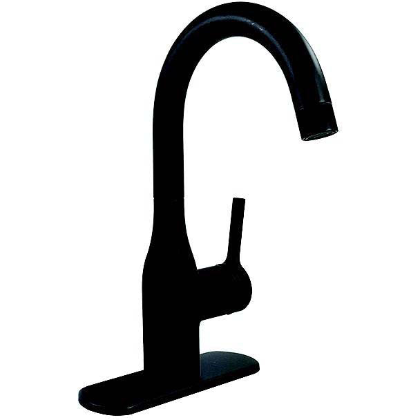 800-PF231710 Premium Slimline Single Handle Bar Faucet, Matte Black