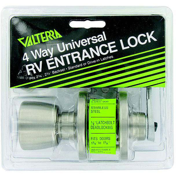 Valterra Stainless Steel 4 Way Universal Entrance Panic Proof Lock