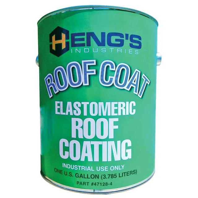 Heng's 471284 Elastomeric 100% Acrylic Roof Coating, White, 4/case