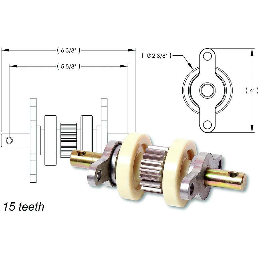 AP Products 014324869 Standard Gear Pack Assembly (15 Teeth)