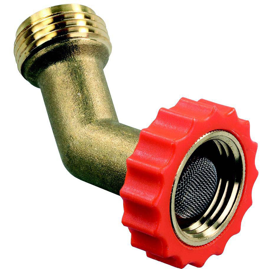 JR Products 62225 Lead Free Brass 45 Degree RV Hose Saver