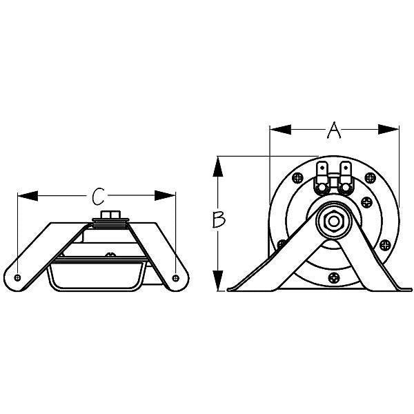 SeaDog 431410 Black Finish 3 Amp 107 DB Mini Compact Horn & Bracket | Powder Coated Steel | 3-5/16" x 3-5/8" x 4"