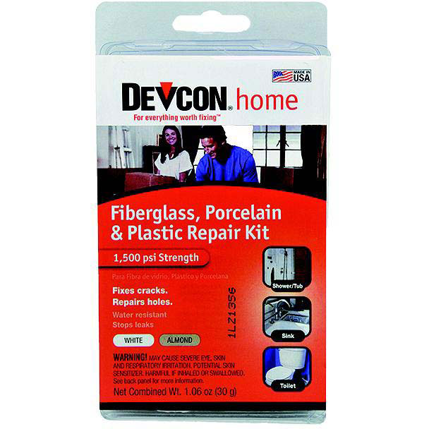 Syon Fiberglass, Porcelain & Plastic Repair Kit, Almond/White