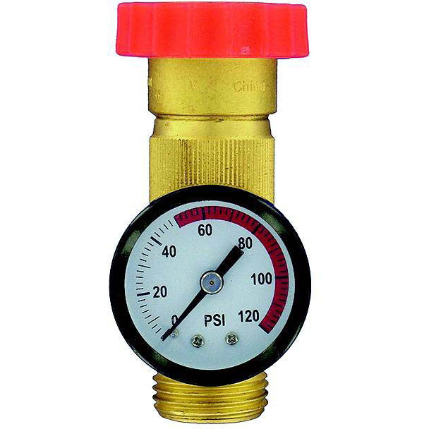 Valterra A01-1124VP Lead-Free RV Water Regulator & Gauge