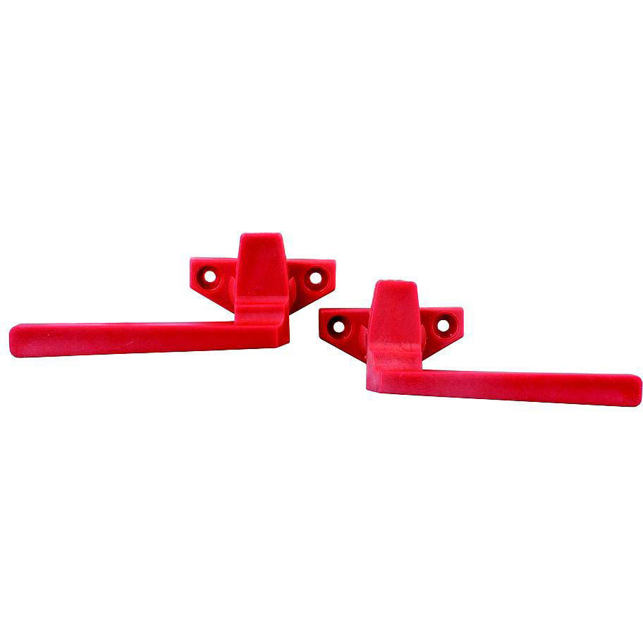 JR Products 81925 Red Emergency RV Window Latch Set