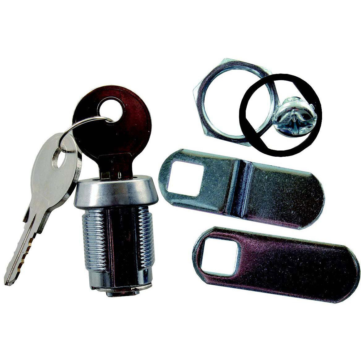 JR Products Deluxe Compartment Door Key Lock, 1-1/8"
