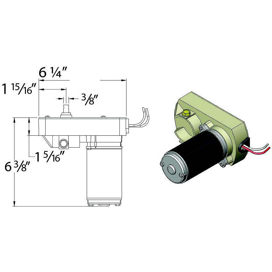 AP Products 014136373 28:1 Venture Actuator Motor
