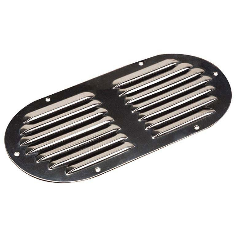 Seadog 3314051 Oval Louvered Vent, Stainless Steel