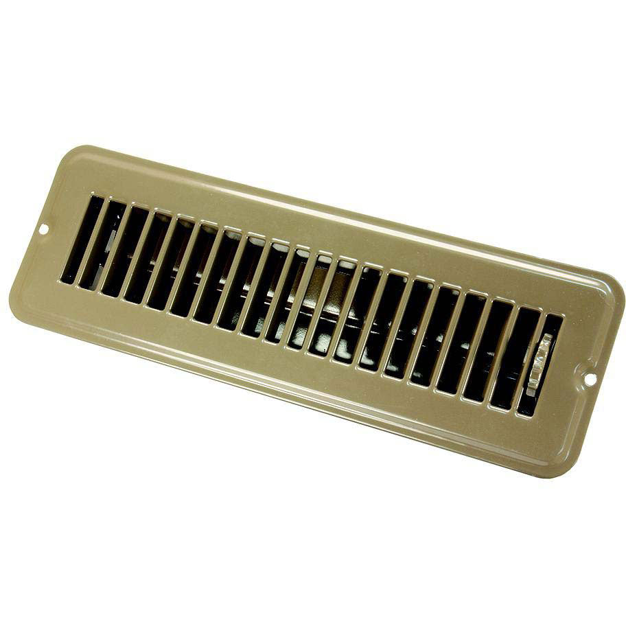 JR Products Metal Floor Registers, Brown Dampered