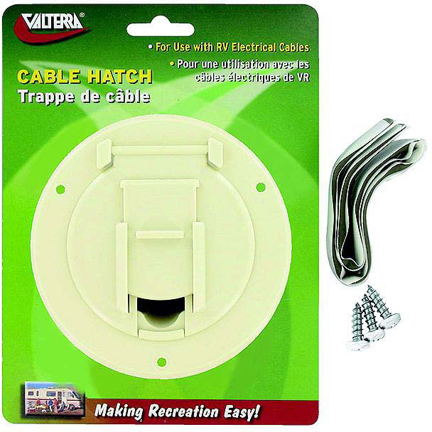 Valterra Cable Hatch, Small Round, Colonial White