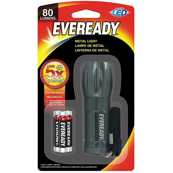 Eveready EVML33AS Compact Metal LED Flashlight