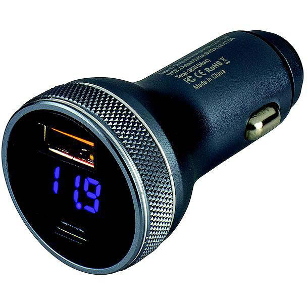 Seadog XXX USB 3.0 & USB-C Power Plug w/Volt Meter