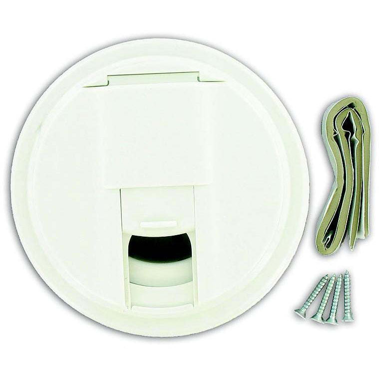Valterra Cable Hatch, Universal Round, White