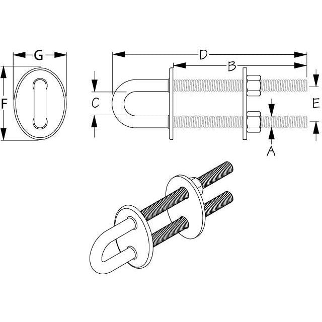 Sea-Dog 080098 Stern Eye - Heavy Duty