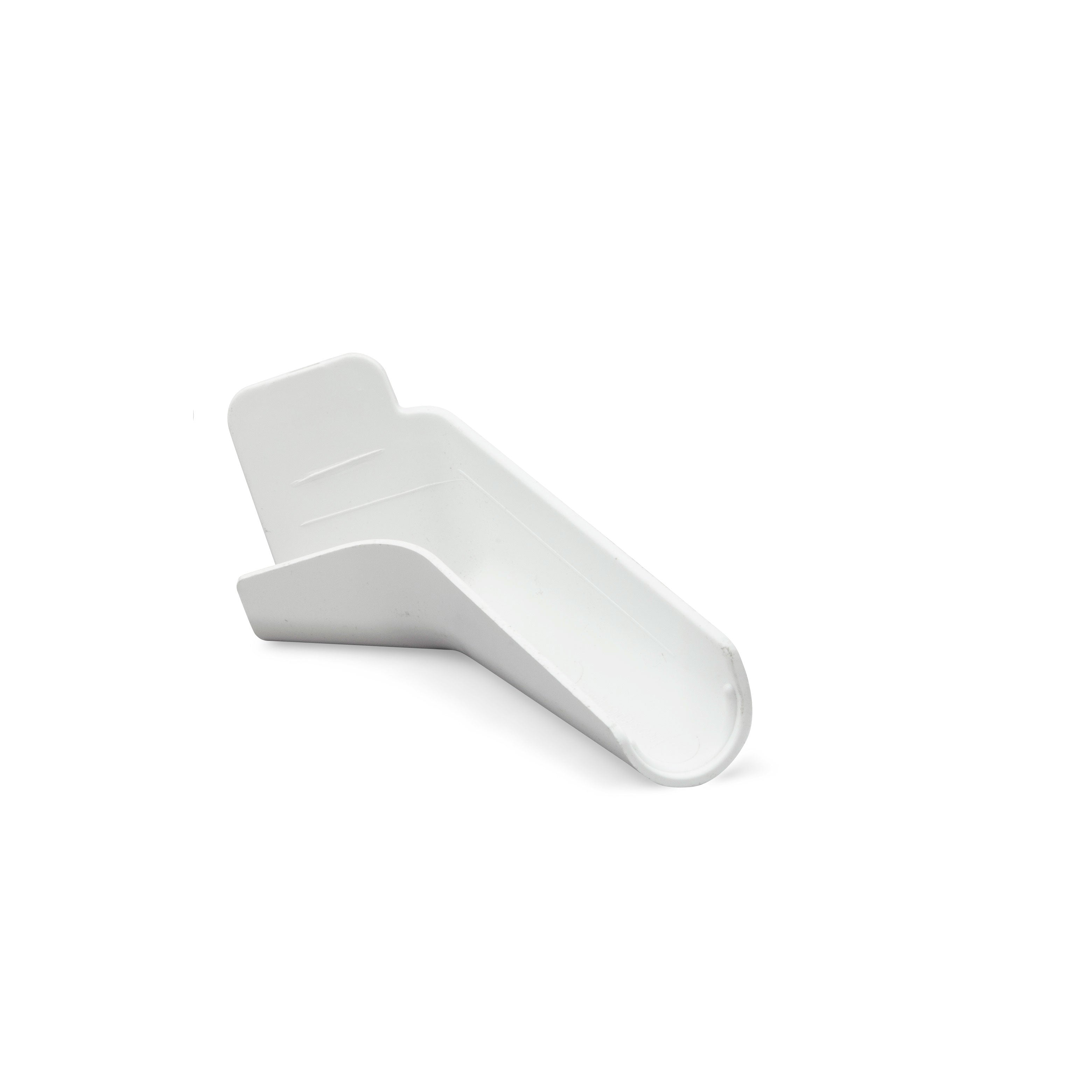 Long Rain Gutter Spout, Right, Polar White