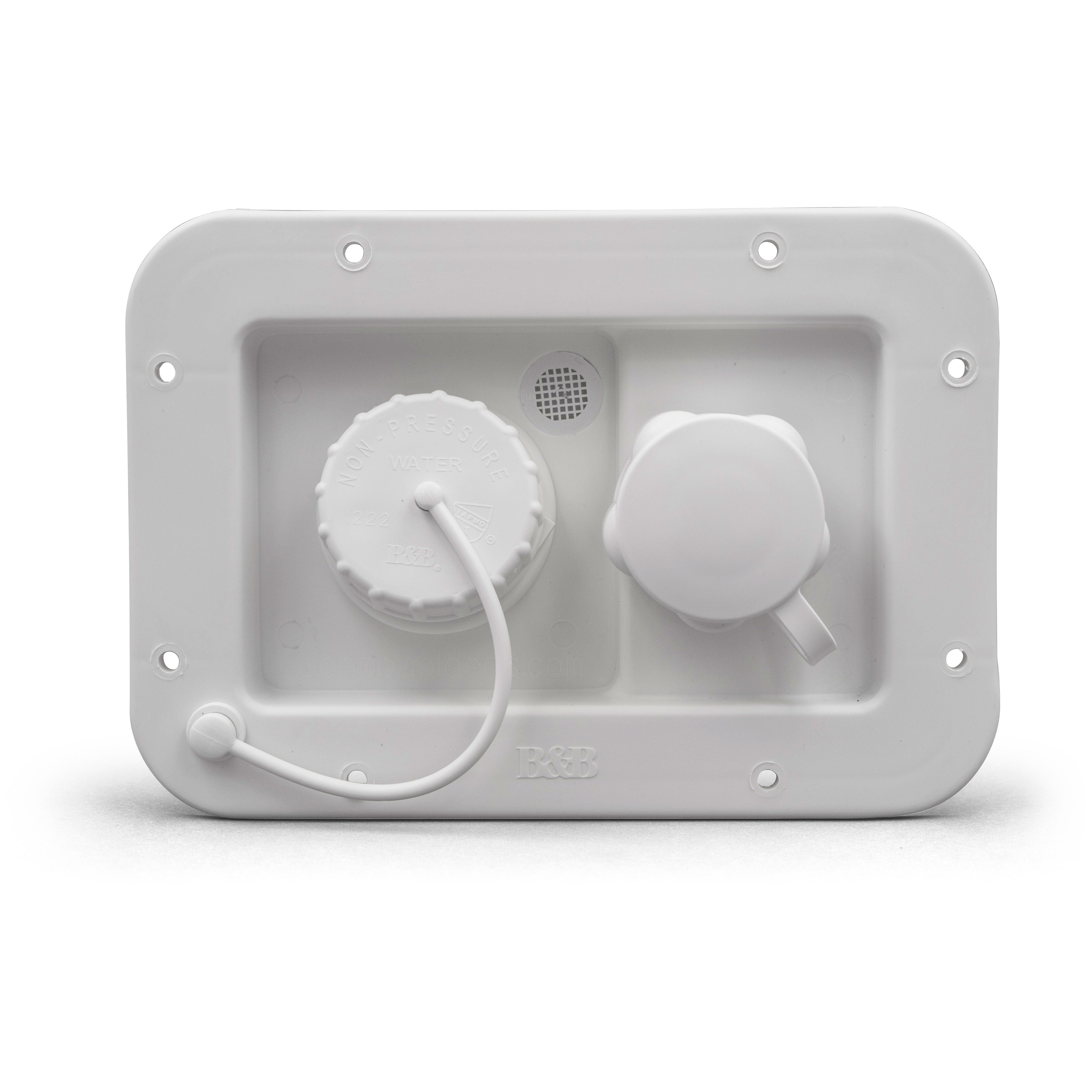 City/Gravity Dish, Plastic Check Valve, Polar White