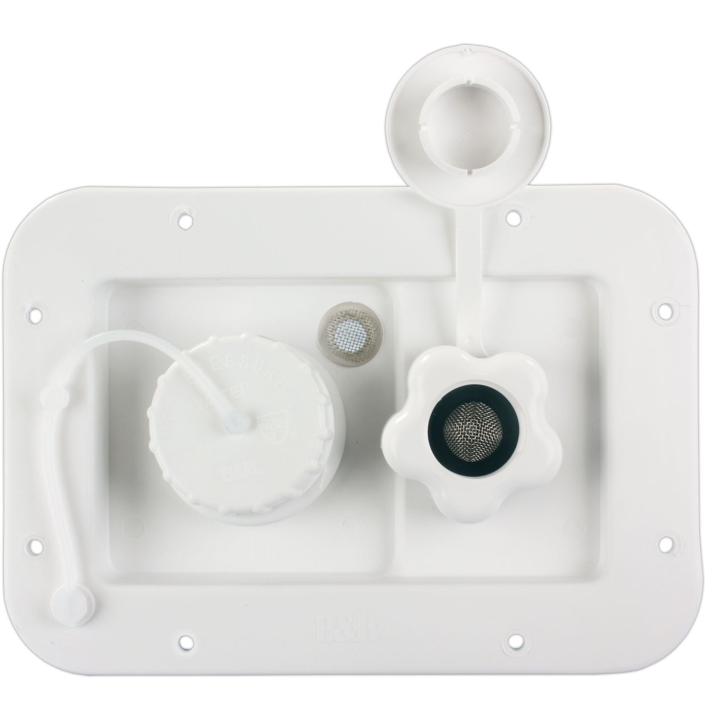 City/Gravity Dish, Plastic Check Valve, Polar White