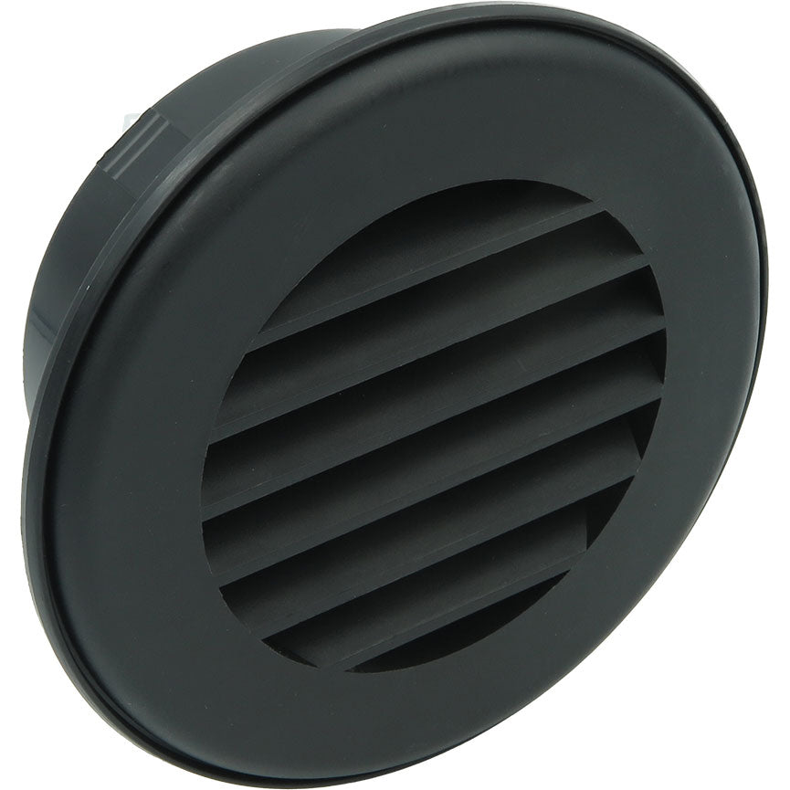 Heat Vent, 4" Connection, No Damper, Black