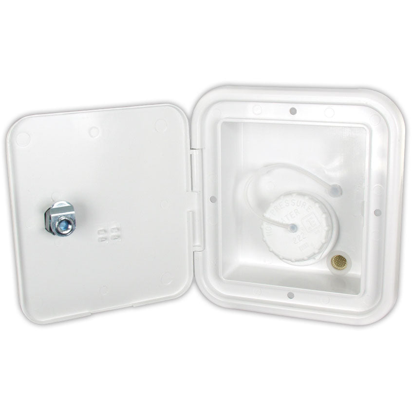 Gravity Water Hatch, Key Lock, Polar White