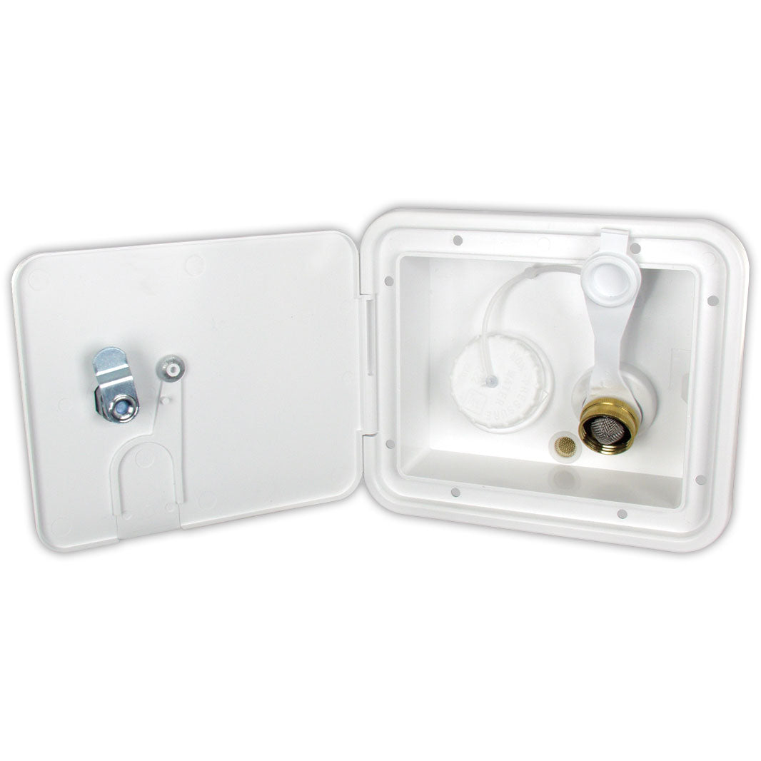 City/Gravity Water Center w/Brass Check Valve, Key Lock, Polar White