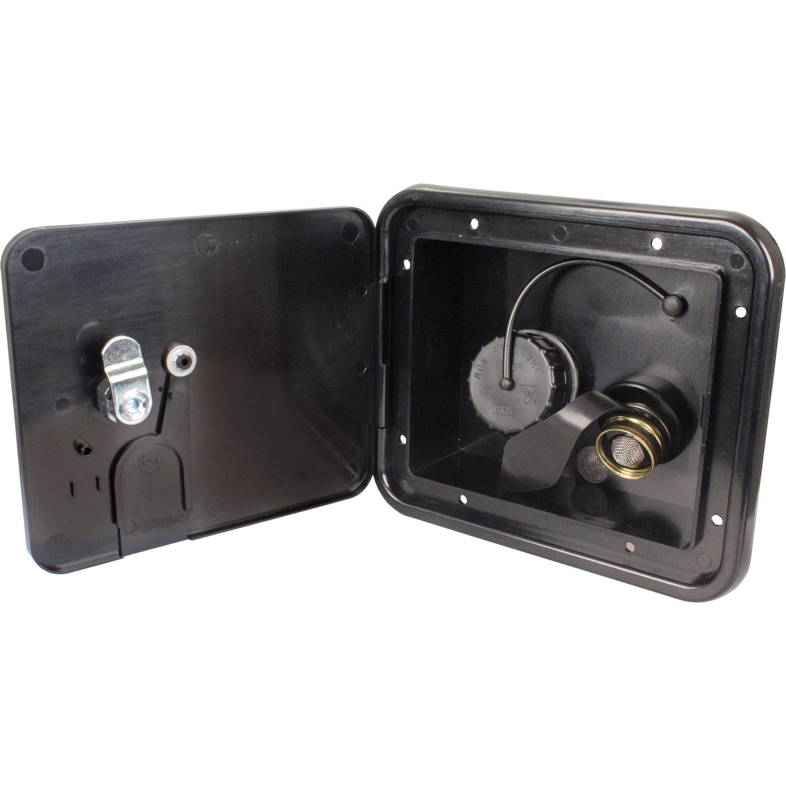 City/Gravity Water Center w/Brass Check Valve, Key Lock, Black