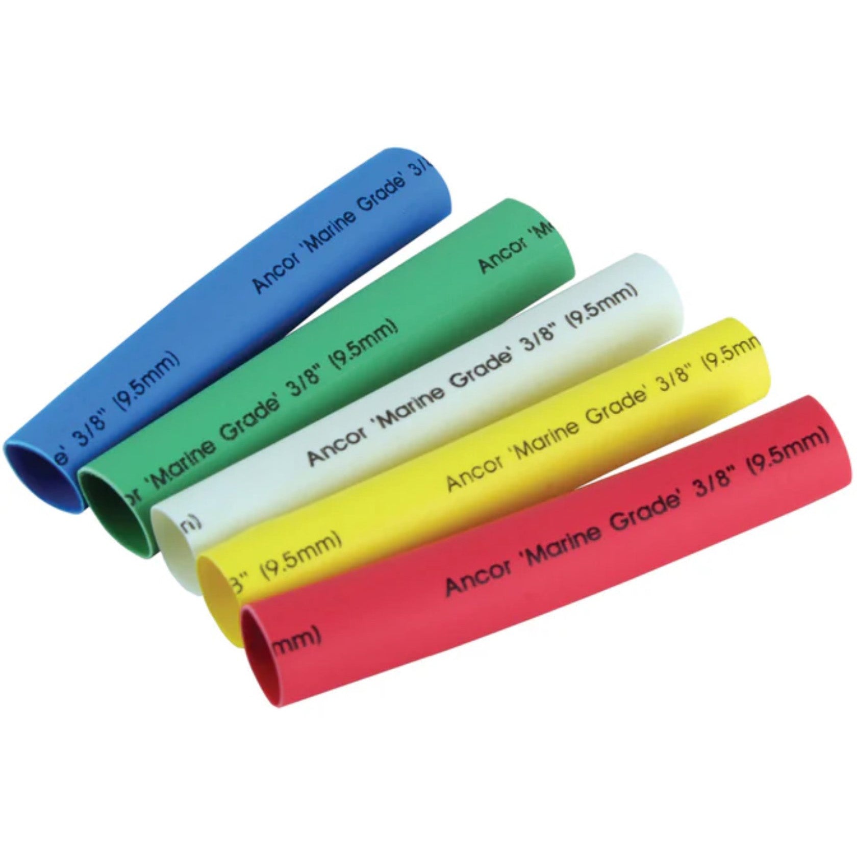 Ancor Adhesive Lined Heat Shrink Tubing - 3/8" x 3", 12-8 ga. Assorted Colors (5 Pack)