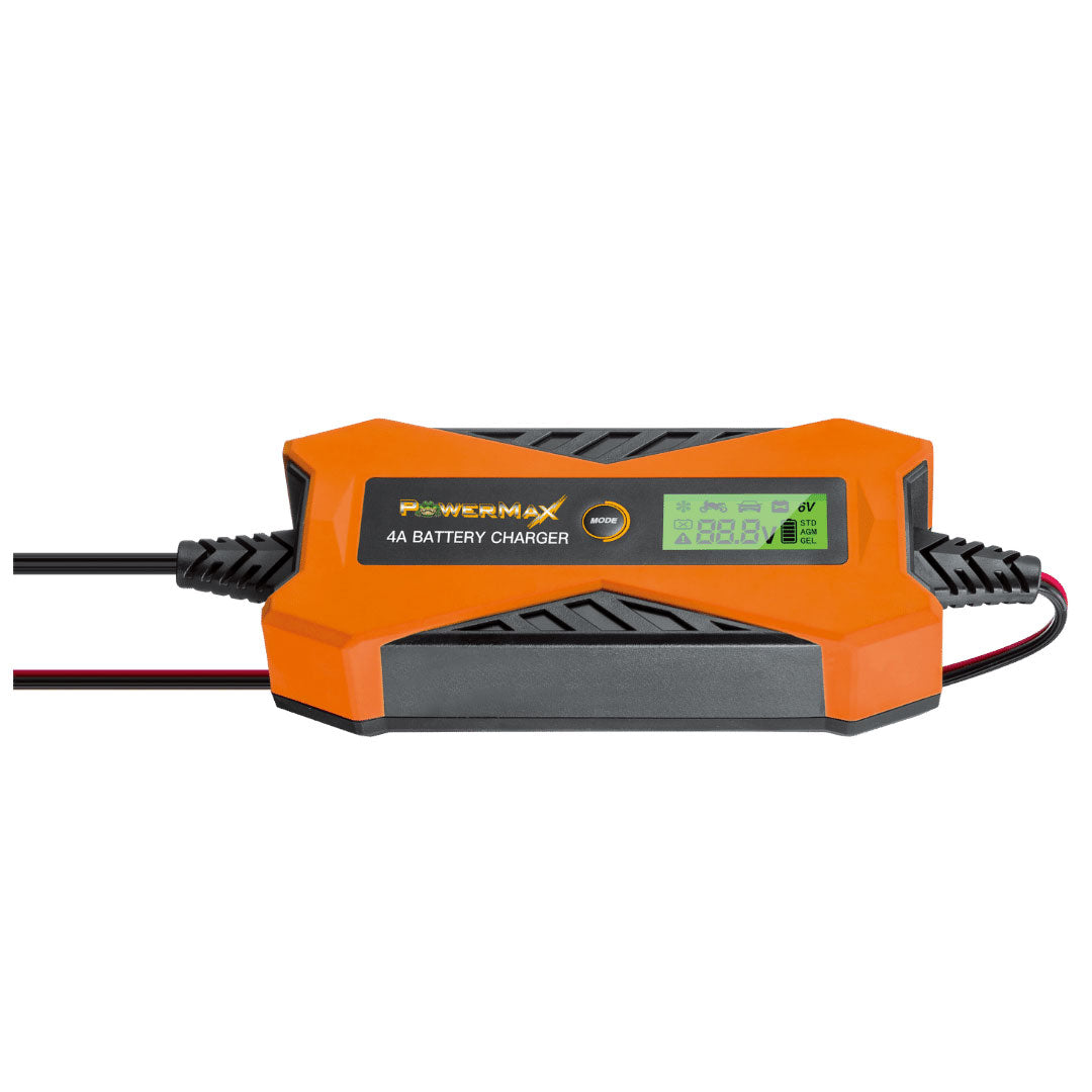 PowerMax 11-Stage Smart 6V & 12V Battery Charger for Car, Marine, and Motorcycle – 4 Amps