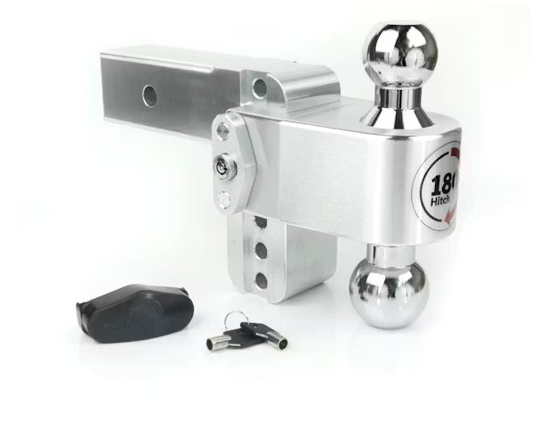 4" Aluminum Adjustable Drop Hitch w/ 2.5" Shank (10K/18.5K GTWR)