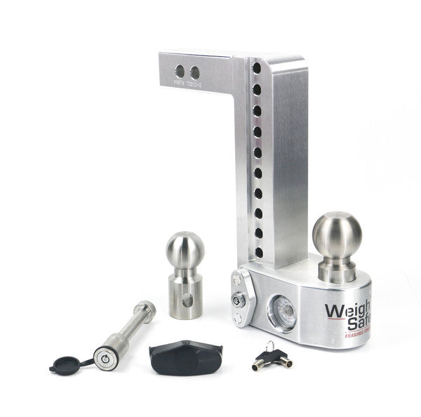 Weigh Safe 10" Drop Hitch w/ 2" Shank (10K/12.5K GTWR) w/ WS05