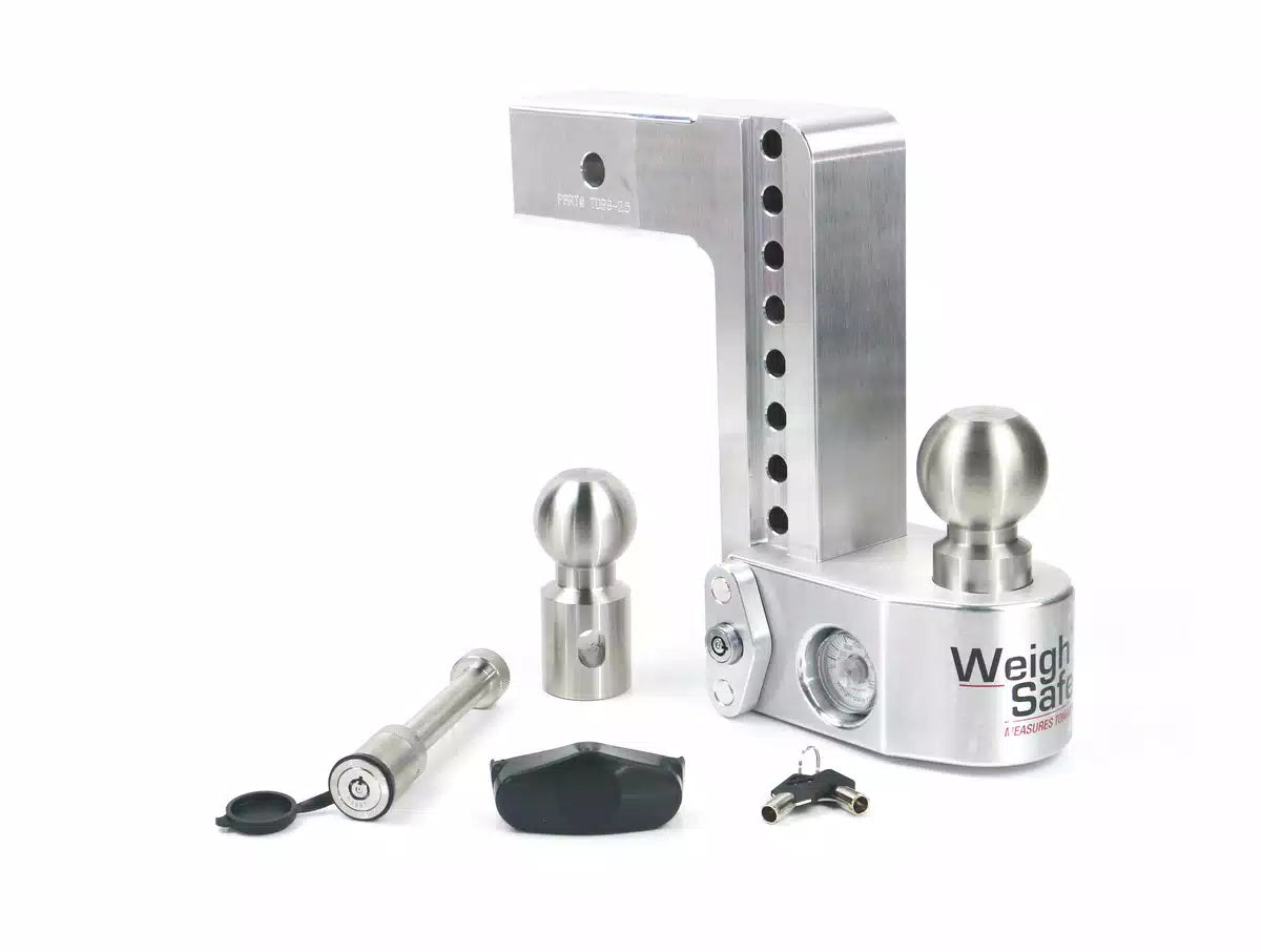 Weigh Safe 8" Drop Hitch w/ 2.5" Shank (10K/18.5K GTWR) w/ WS05