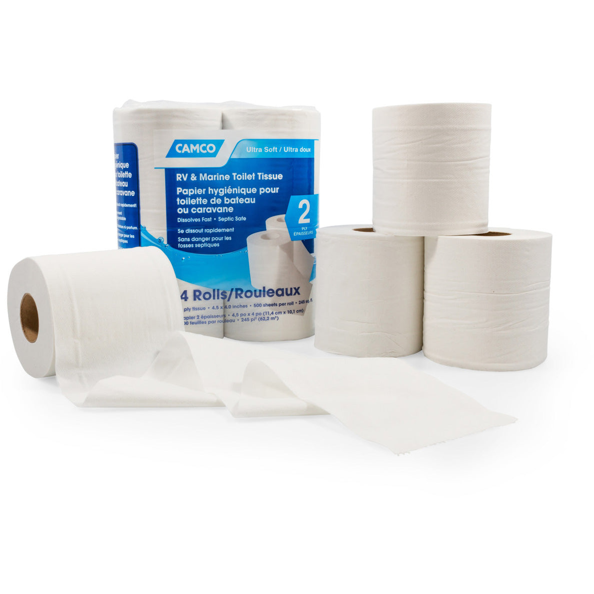 Camco TST 2 Ply Toilet Tissue 4 Rolls (E/F)