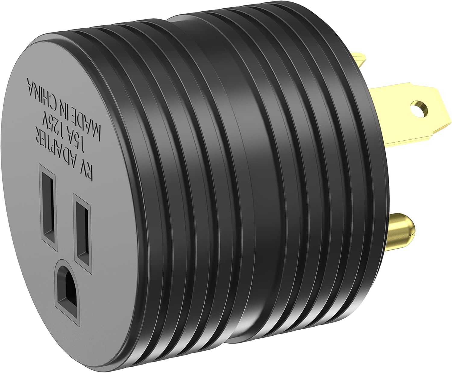 Energizer CADTT3P515R Compact Portable RV Adapter ECAD055-30A Male/15A Female