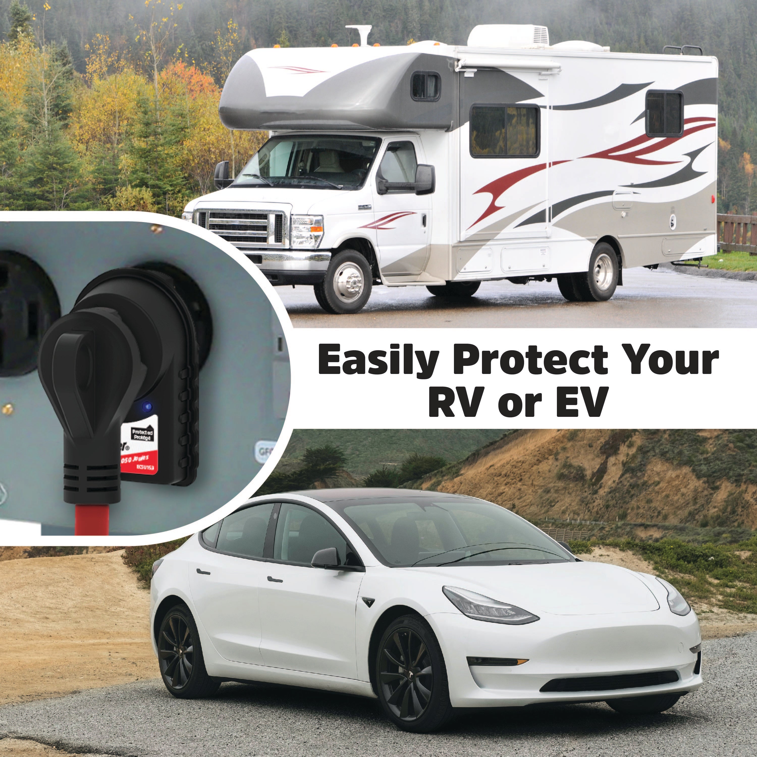 Energizer 30 Amp Plug and Play RV and EV Surge Protector TT-30