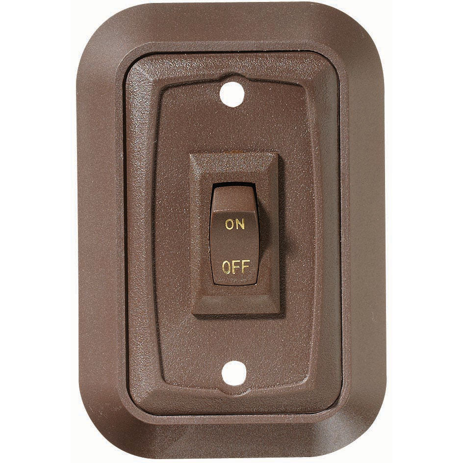 Wall Plate Switch, Single, 3.53" x 2.39", On/Off - SPST - Includes Raised Bezel, Plate and Switch