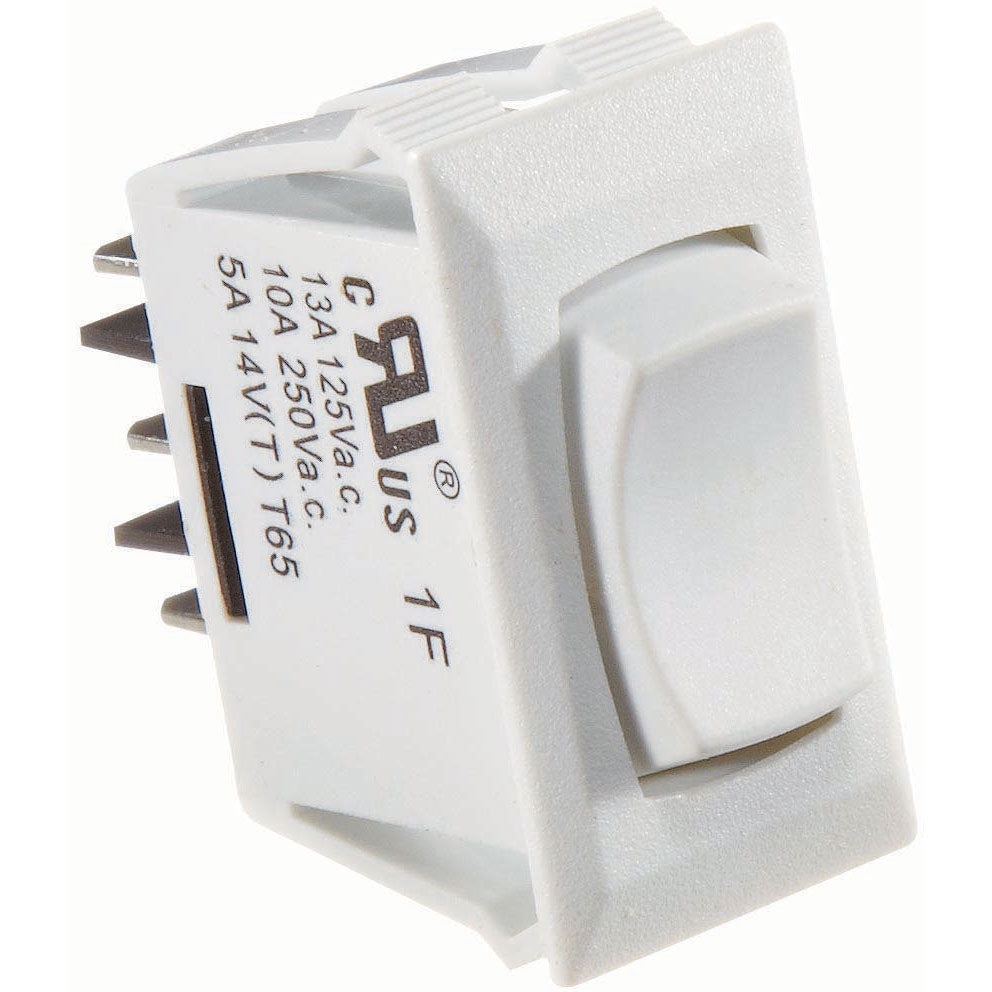 Rocker Switch, 10 A, Momentary On/Off/Momentary On - SPDT - Cut-Out .550" x 1.125"