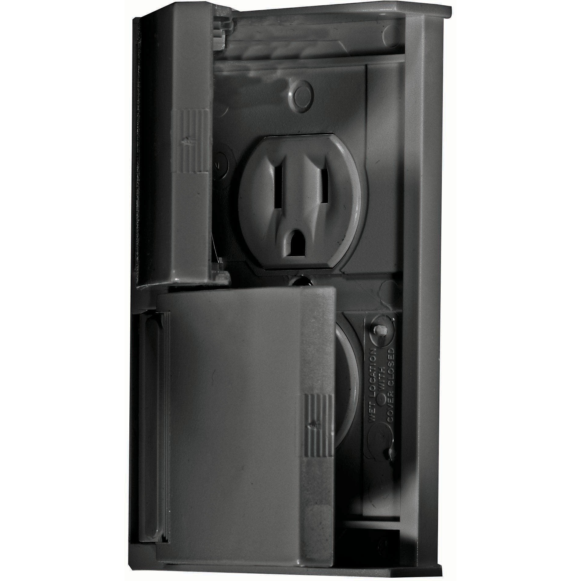 Weatherproof Dual Outlet w/ Snap Cover-Plate