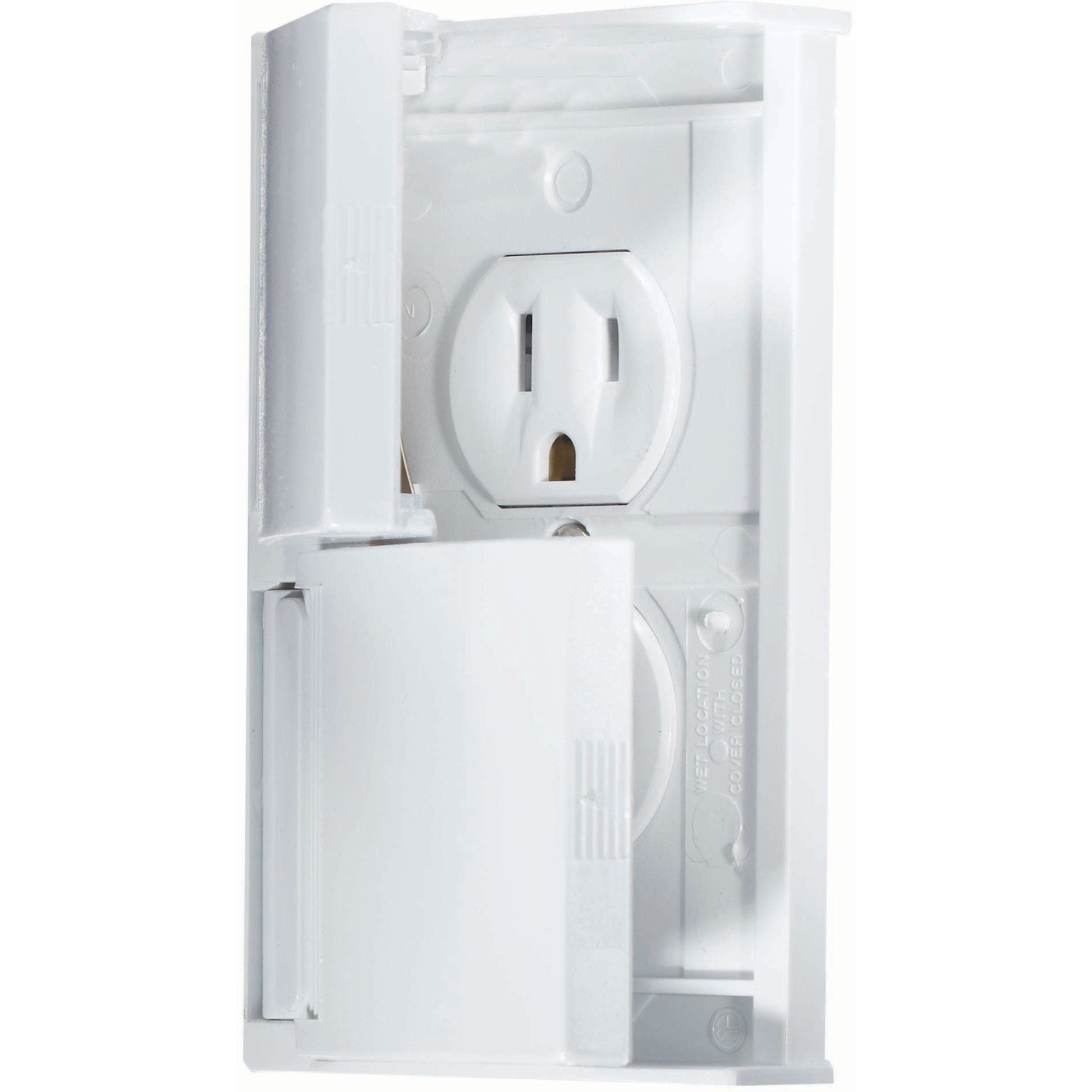 Weatherproof Dual Outlet w/ Snap Cover-Plate