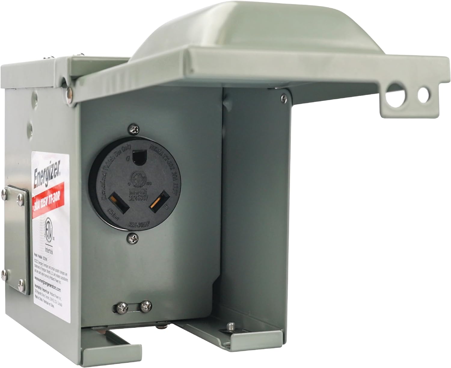Energizer 30A Outdoor Outlet Box for EV and RV Vehicles 125V TT-30R