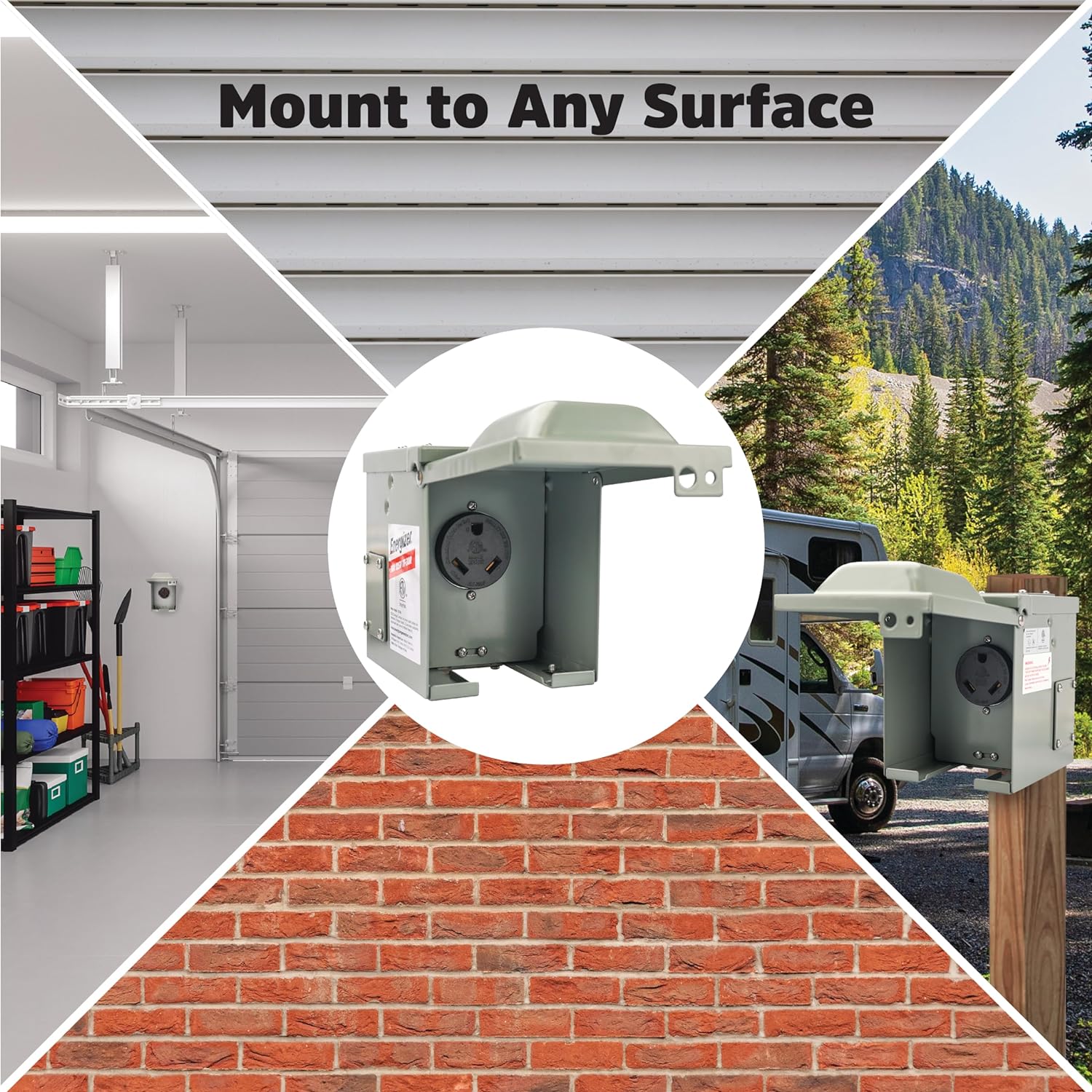 Energizer 30A Outdoor Outlet Box for EV and RV Vehicles 125V TT-30R