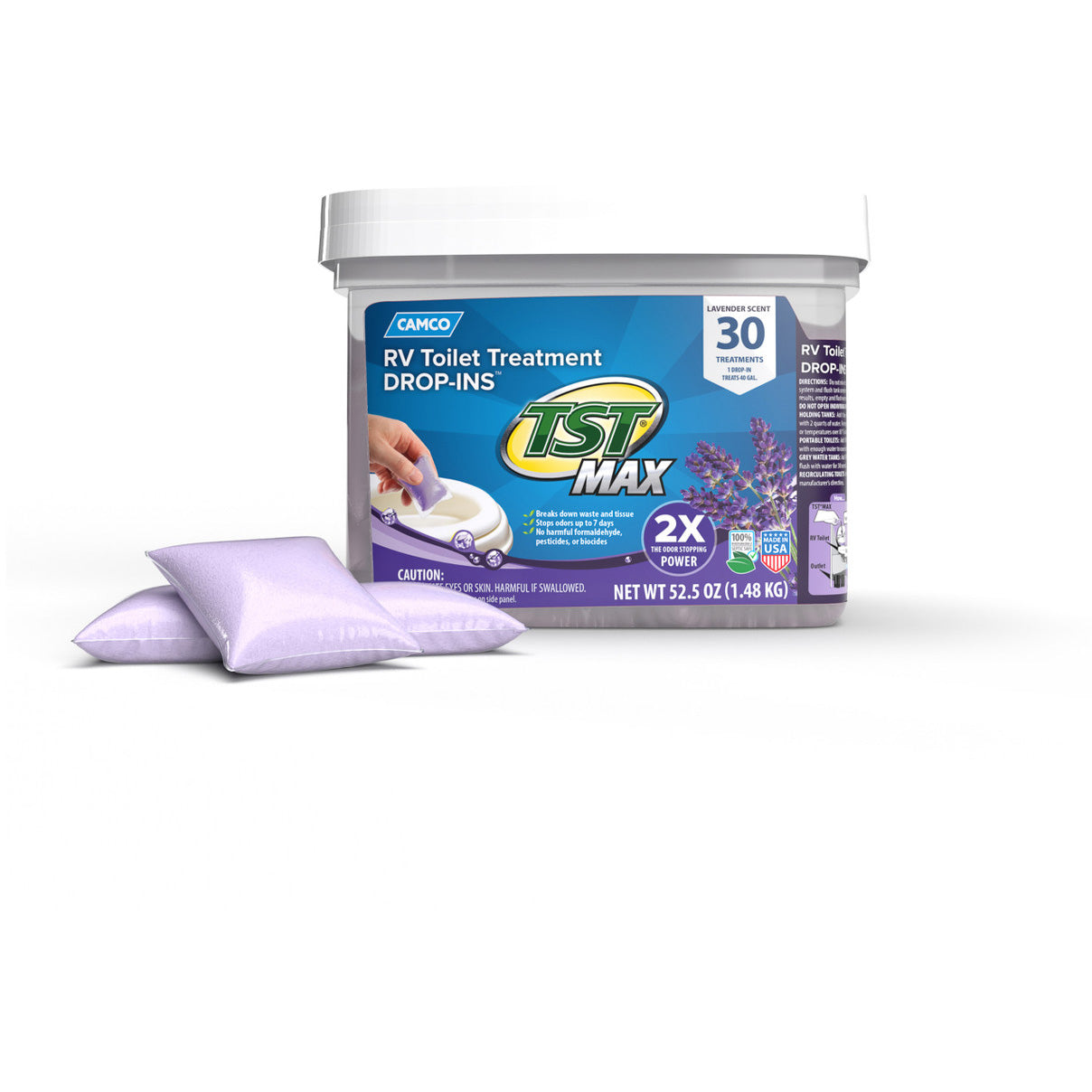 Camco TST Max Marine/RV Toilet Treatment Drop Ins 30 Per Bucket