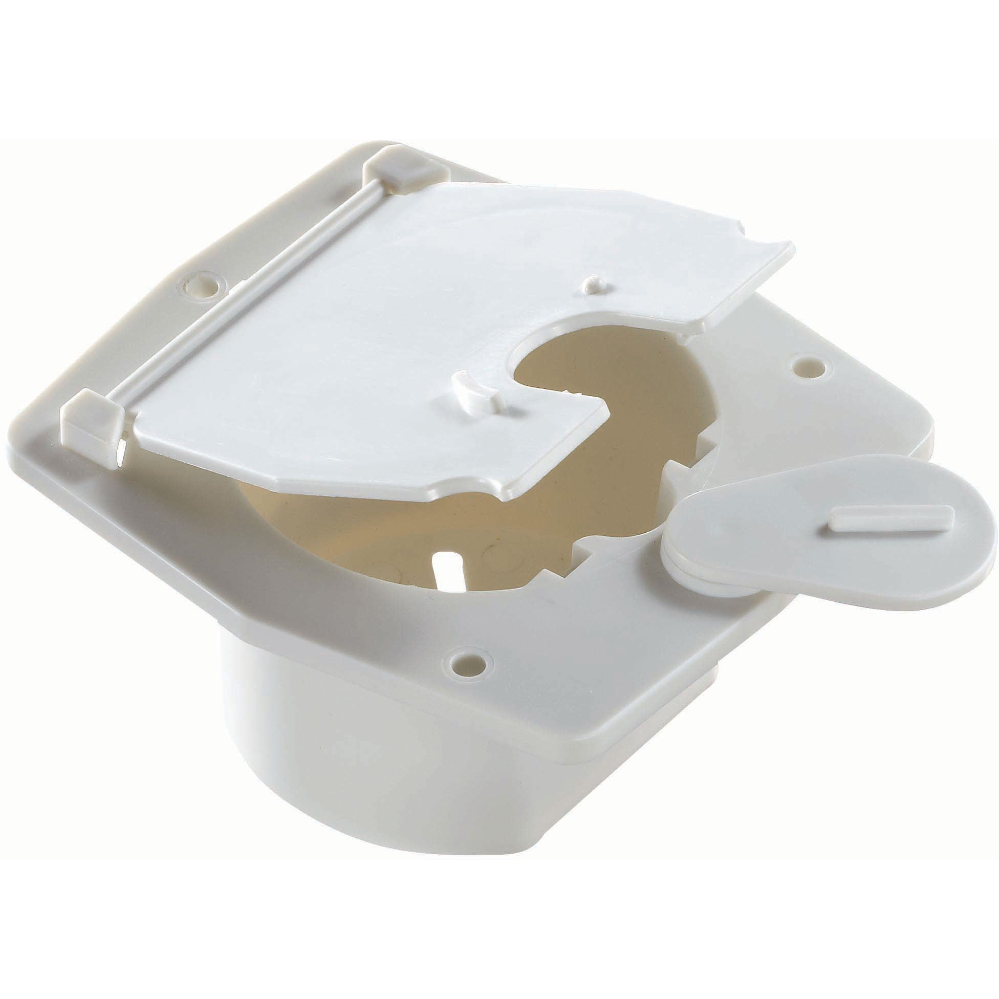 Basic Cable Hatch, Flat Sided, 4.2" x 3.9" x 2" (Replaceable Lid)