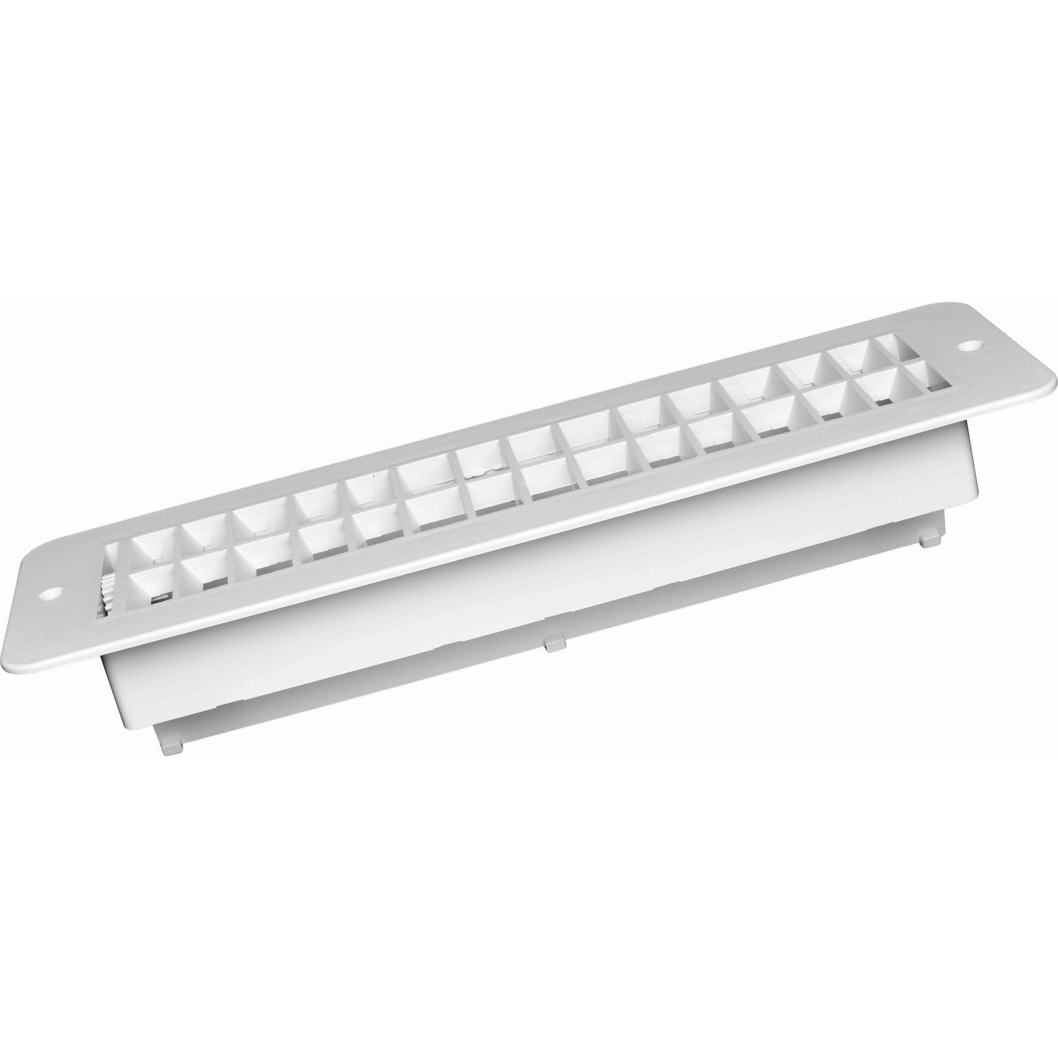 Vent Register, Plastic, Damp 2.25"x10"