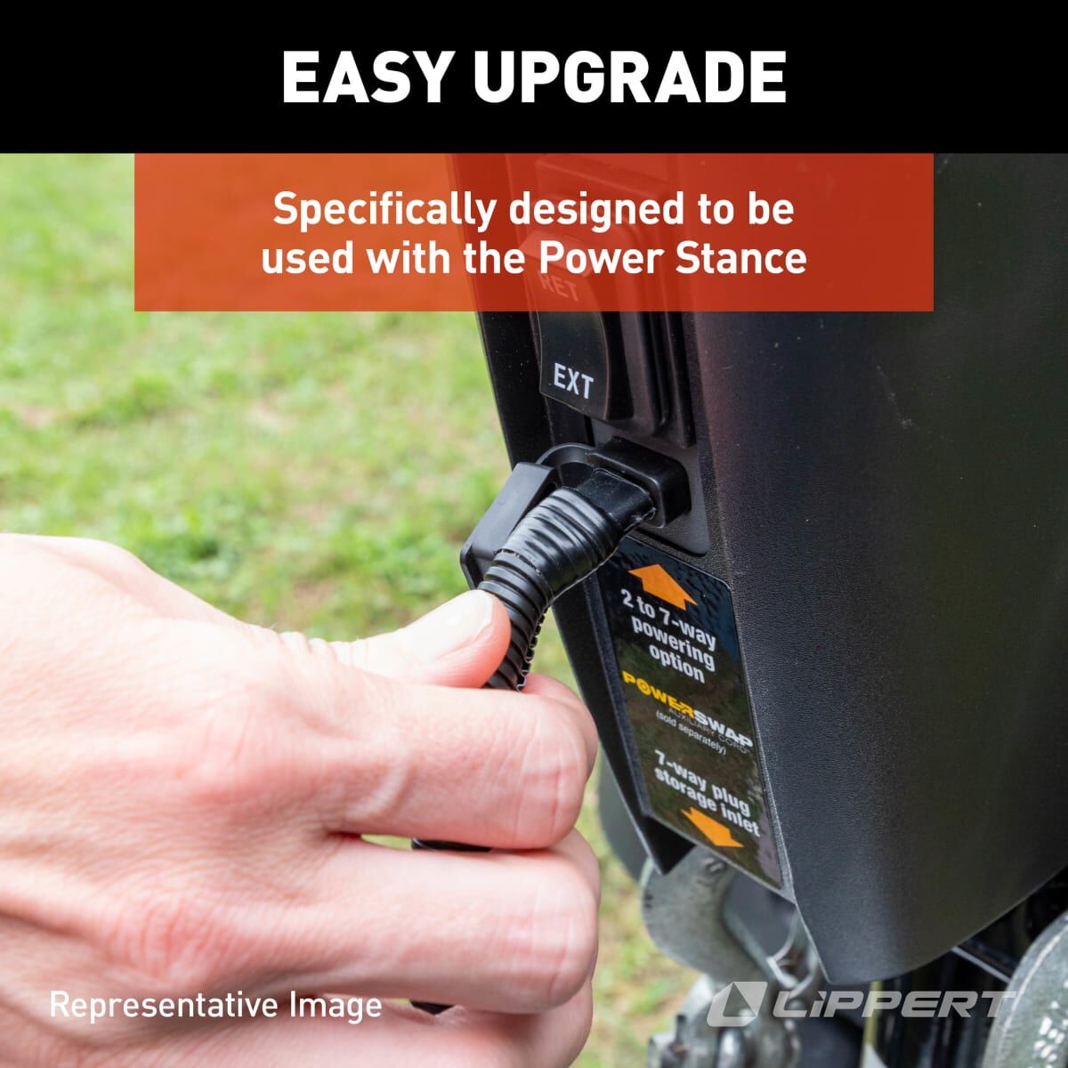 Power Swap Auxiliary Cord™ for Power Stance™ Tongue Jack