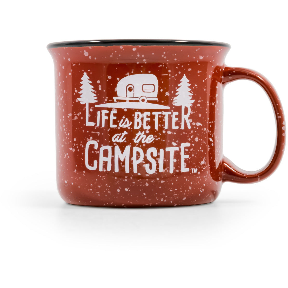 Camco LIBATC Mug, Speckled Red, 14oz