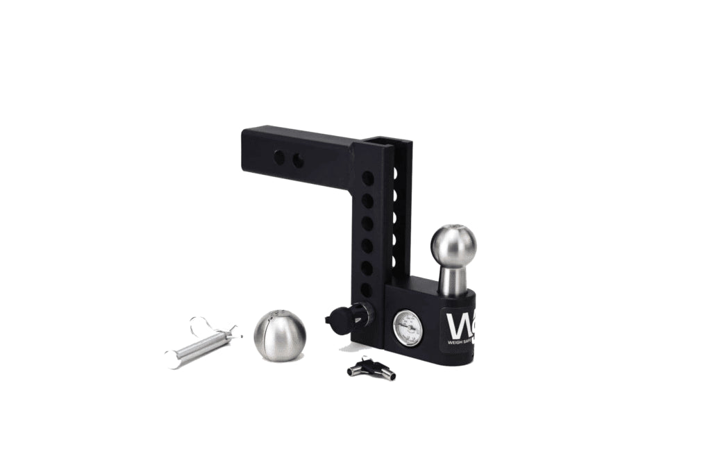 Aero 4" Black Powder Coated Steel Drop Hitch, 2" Shaft, (no additional locks) - AWS4-2