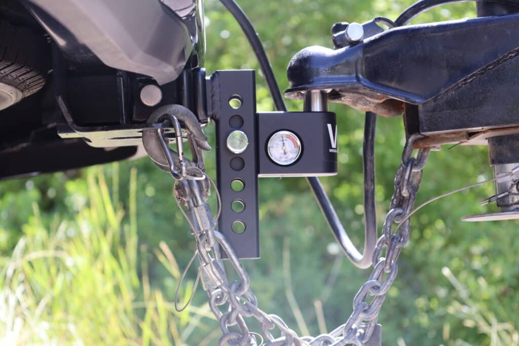 Aero 4" Black Powder Coated Steel Drop Hitch, 2" Shaft, Keyed-Alike Hitch Locking Pin - AWS4-2-KA