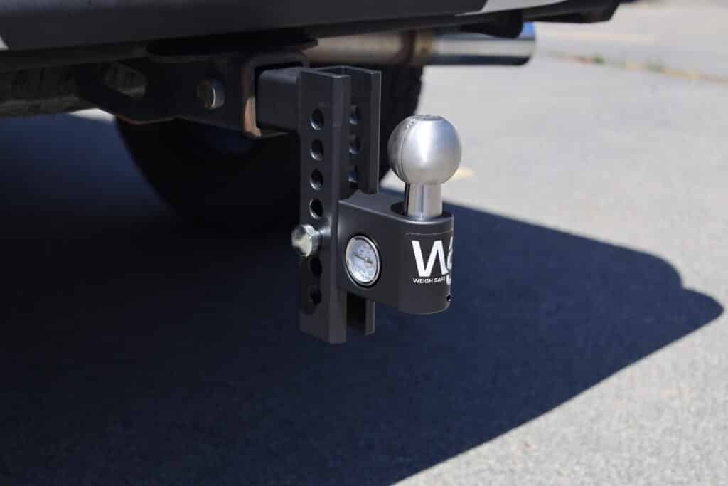 Aero 4" Black Powder Coated Steel Drop Hitch, 2" Shaft, Keyed-Alike Hitch Locking Pin - AWS4-2-KA